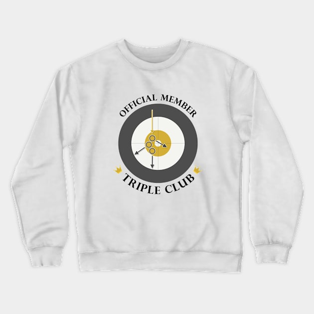 The "Triple Club" - Black Text Crewneck Sweatshirt by itscurling